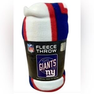 New York Giants Fleece Throw Blanket Blue Red White 50''x 60” Official NFL NEW